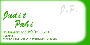 judit pahi business card